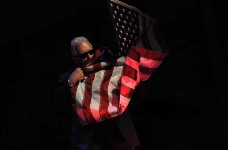 eric burdon with flag